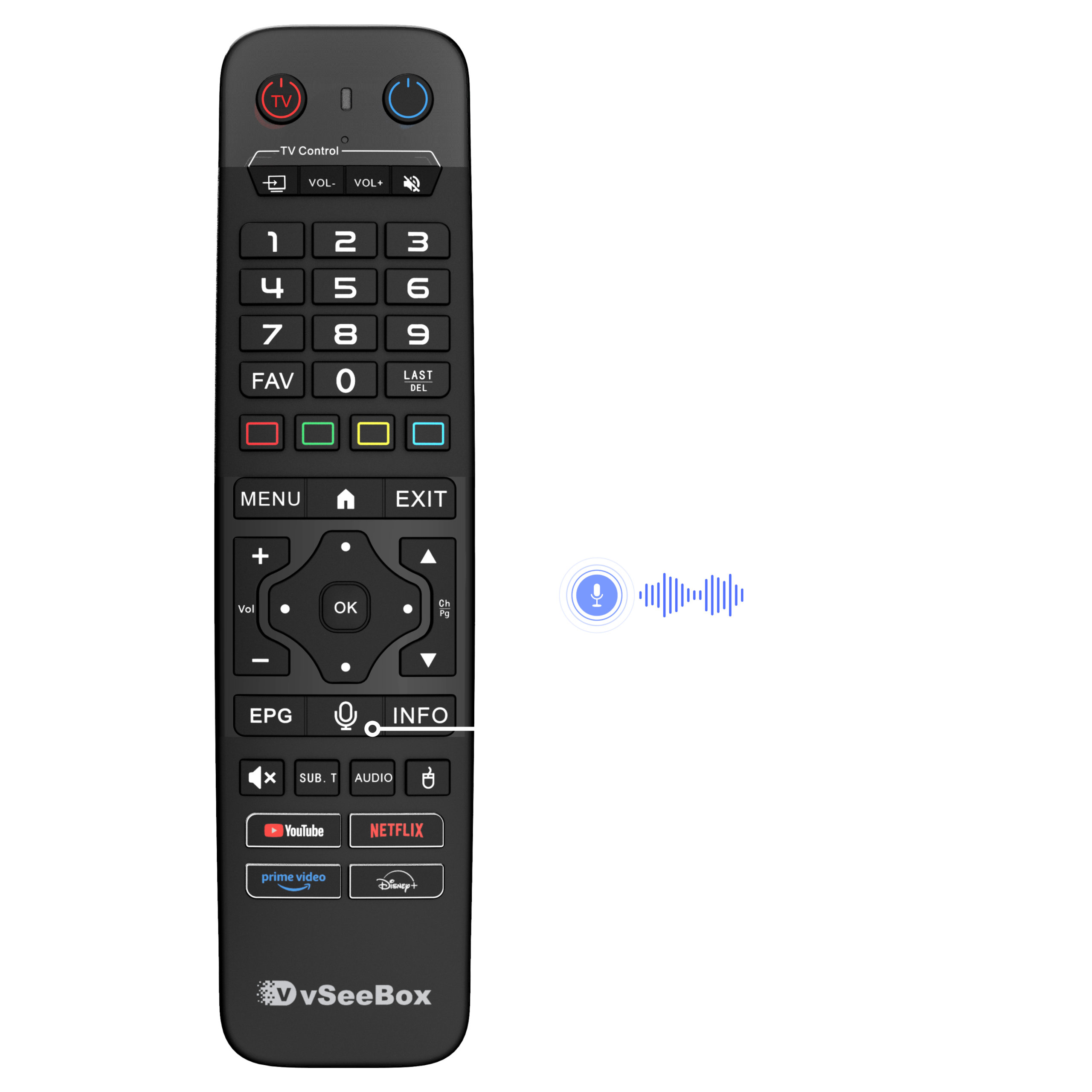 vSeeBox OEM V6 Max Bluetooth Remote